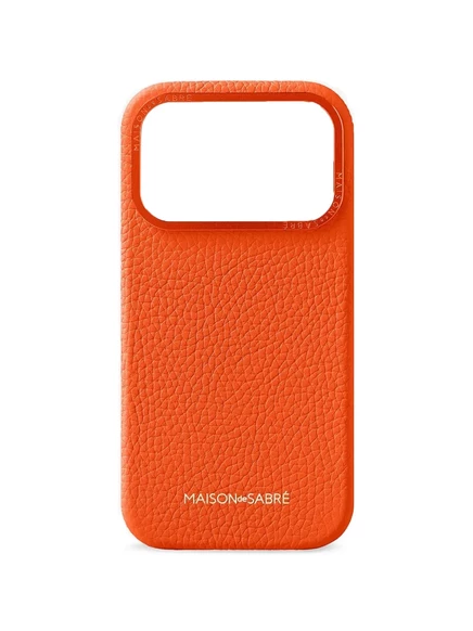 Чехол для iPhone 17 Pro MAISON de SABRÉ кожаный, оранжевый