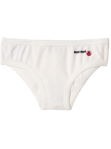 Женские трусы Miu Miu x Petite Bateau, белые
