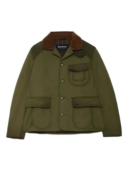 Мужская куртка Barbour с вельветовым воротником, оливковая