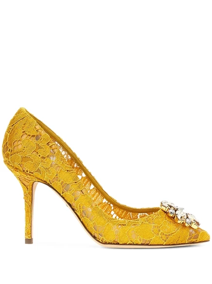 Женские туфли Dolce & Gabbana Rainbow, желтые