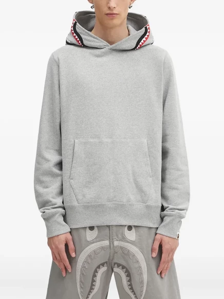 Толстовка с капюшоном BATHING APE® с изображением акулы grey