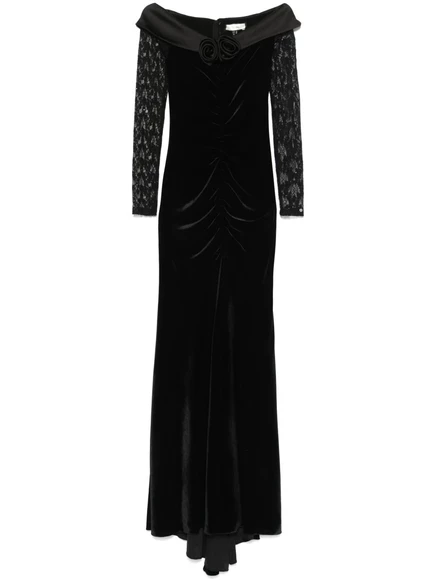 Бархатное платье макси от NISSA black