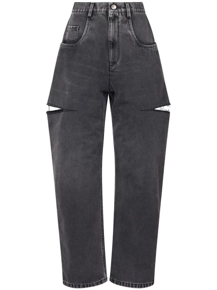 Женские джинсы Maison Margiela зауженные, черные