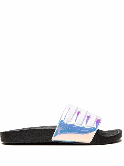 Унисекс шлепанцы Adidas Adilette Boost, серебристые