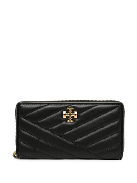 Женский кошелек Tory Burch Kira Chevron на молнии, черный