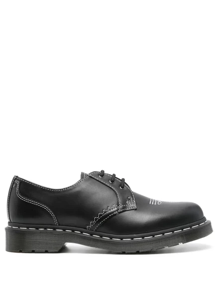 Мужские дерби Dr. Martens с контрастной прострочкой, черные