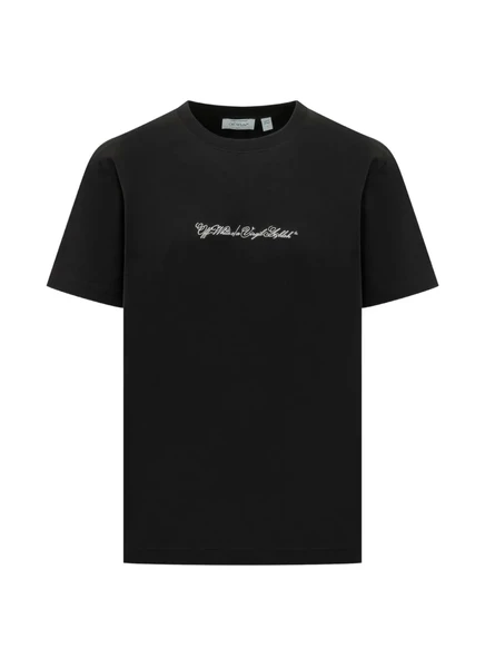 Мужская футболка Off-White Arrow Script с принтом на спине, черная