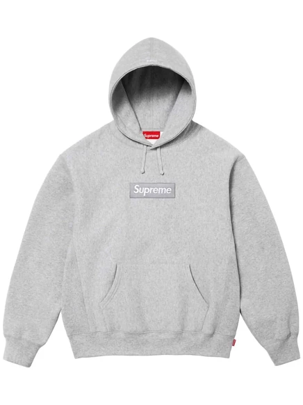 Унисекс худи Supreme Box Logo, серая