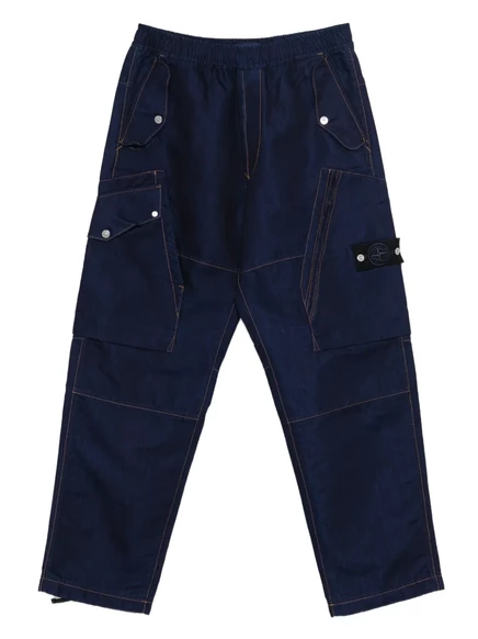 Брюки с карманами с клапанами Stone Island blue