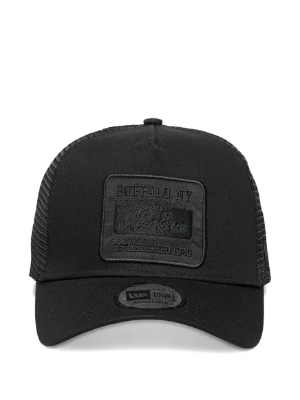 Унисекс кепка New Era с нашивкой в тон, черная
