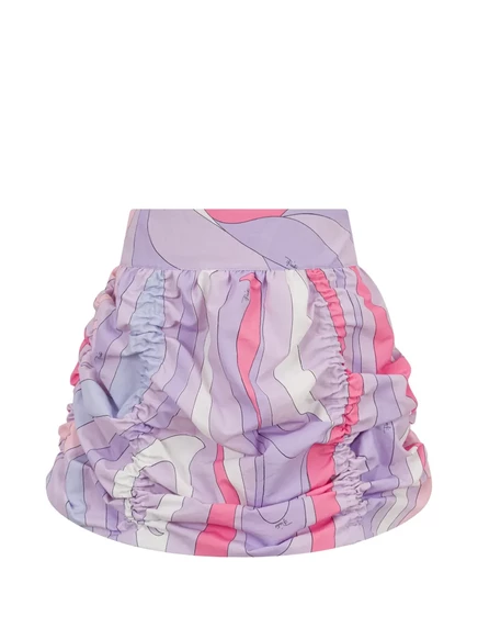 Детская юбка Pucci Junior со сборкой, фиолетовая