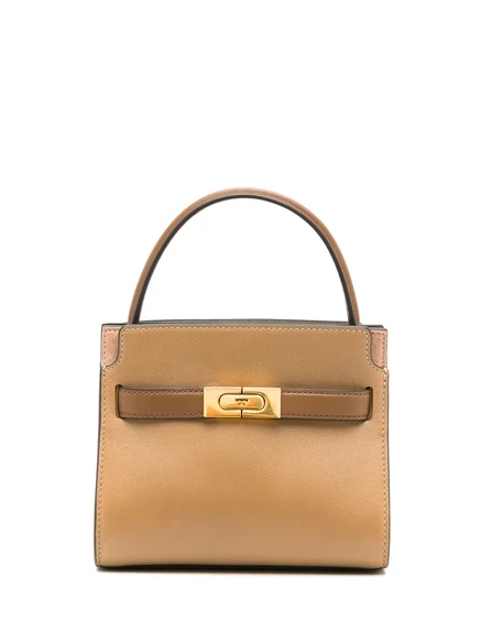 Женская сумка Tory Burch Lee Radziwill Double, малая, коричневая