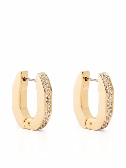 Женские серьги-кольца Swarovski Dextera с кристаллами, золотистые
