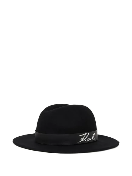 Женская федора Karl Lagerfeld Signature, черная