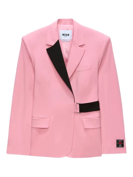 Женский жакет MSGM с поясом, розовый