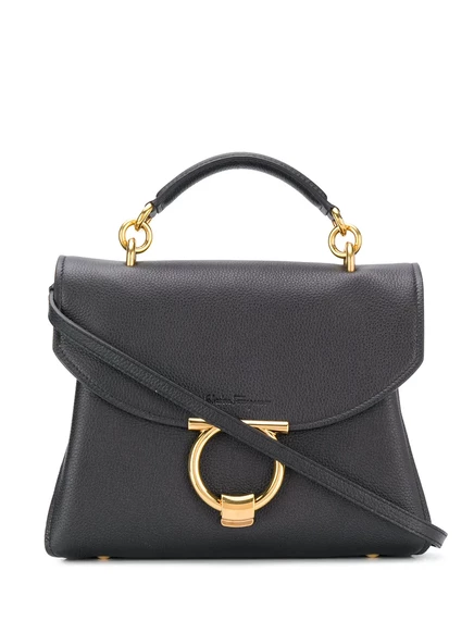 Ferragamo Gancini top-handle bag black (3)