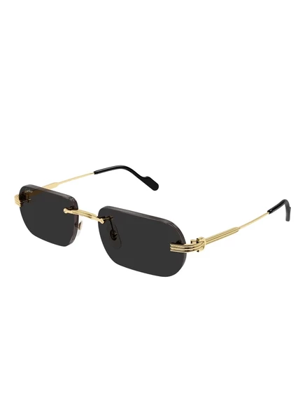 Солнцезащитные очки Cartier Eyewear в круглой оправе без оправы gold