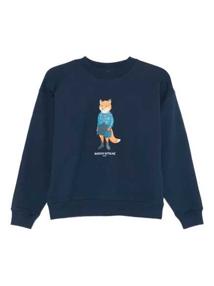 Женский свитшот Maison Kitsuné с принтом Fox, синий
