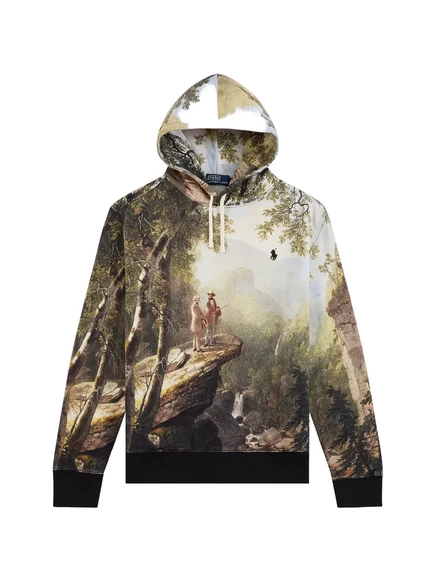 Мужское худи Polo Ralph Lauren Kindred Spirits, бежевый принт
