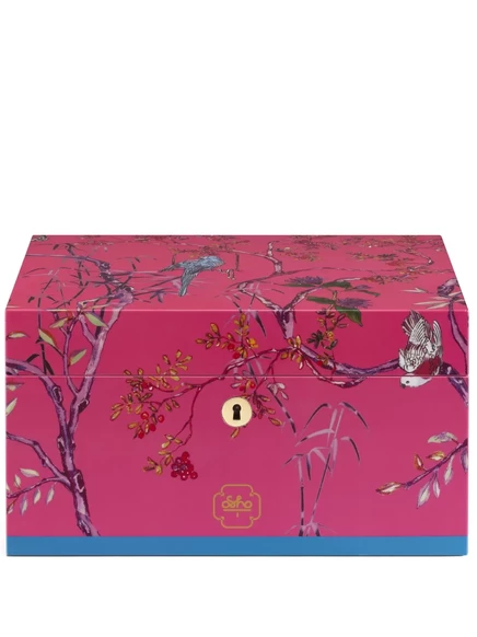 Шкатулка для украшений Shanghai Tang Forbidden Garden лакированная, розовая