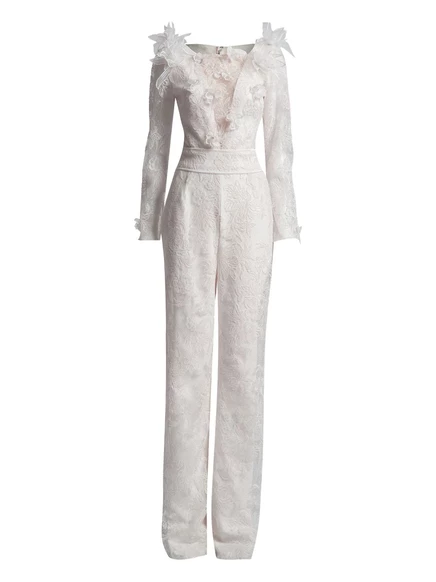 Женский комбинезон Tadashi Shoji кружевной, слоновая кость