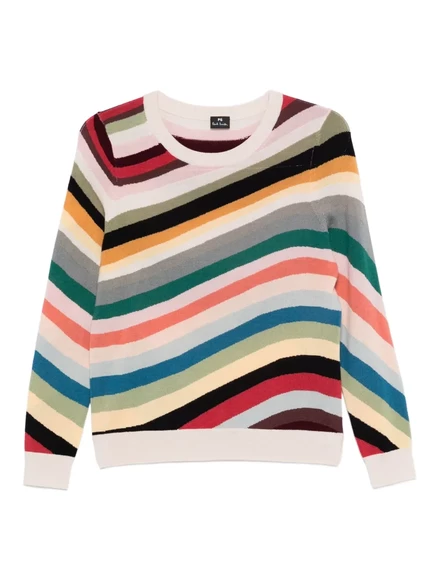 Женский джемпер PS Paul Smith из мериноса в полоску, желтый