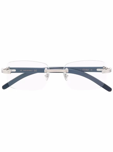 Очки Cartier Eyewear в квадратной оправе без оправы blue