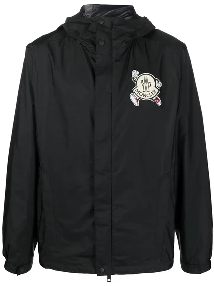 Куртка с капюшоном и нашивкой с логотипом Moncler Guiers black