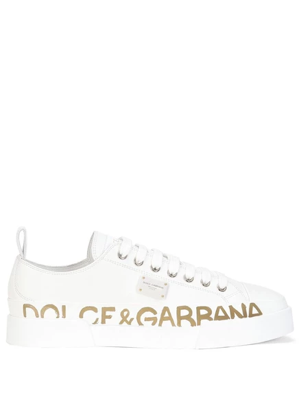 Кроссовки с низким берцем с логотипом Dolce & Gabbana white