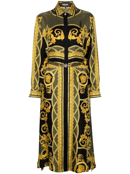 Женское платье Versace «La Coupe des Dieux», шелк, черное