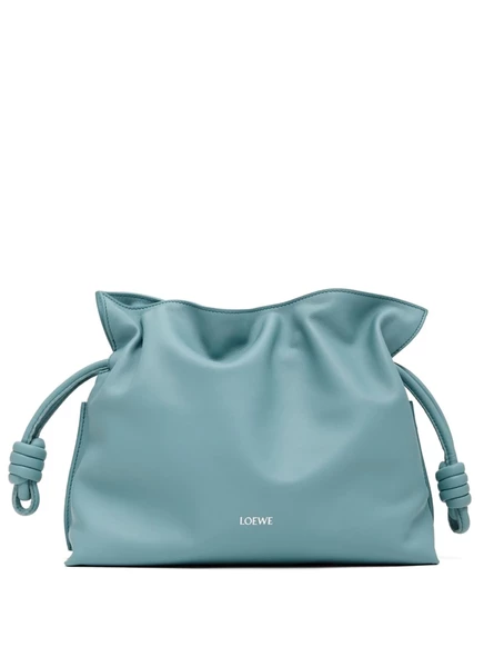 Женская сумка-клатч Loewe Flamenco средняя, бирюзовая
