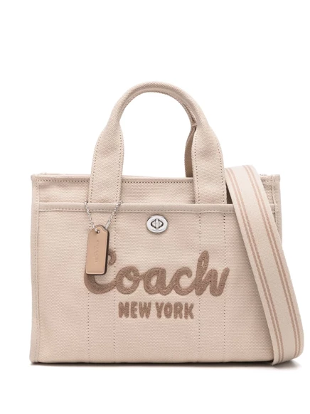 Женская сумка-тоут Coach Cargo из канваса, бежевая