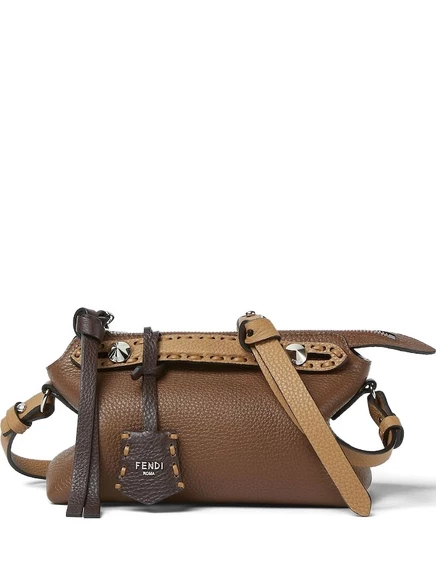 Женская сумка Fendi Mini By The Way, кожаная, коричневая