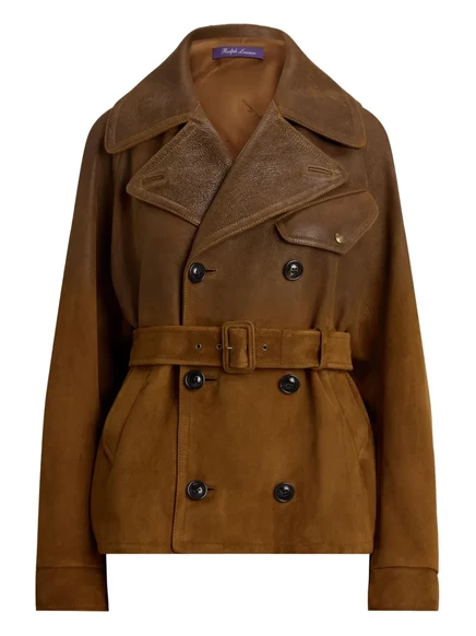 Женская замшевая куртка Ralph Lauren Collection, коричневая