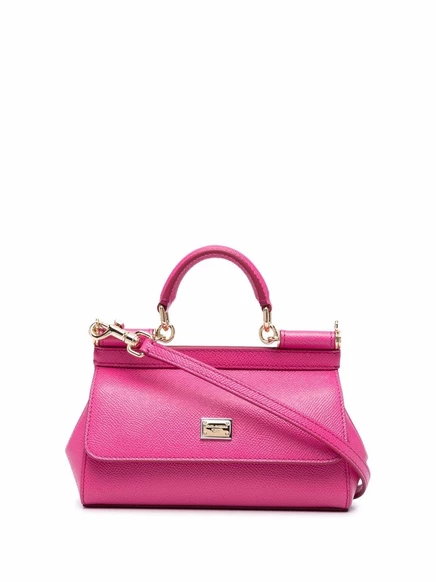 Маленькая сицилийская сумка через плечо от Dolce & Gabbana pink