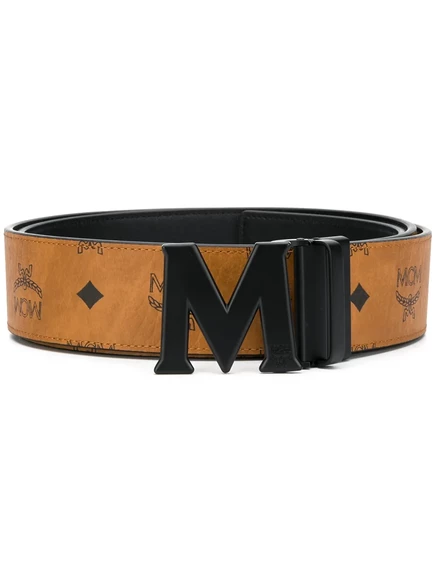 Ремень MCM Claus M матовый двусторонний, коричневый