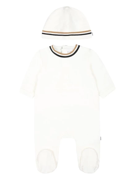 Детский комплект BOSS Kidswear боди и шапочка, белый