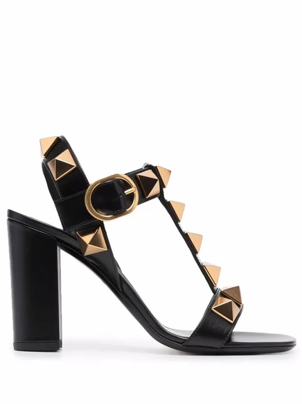 Босоножки Valentino Garavani на римских шпильках 90 мм black