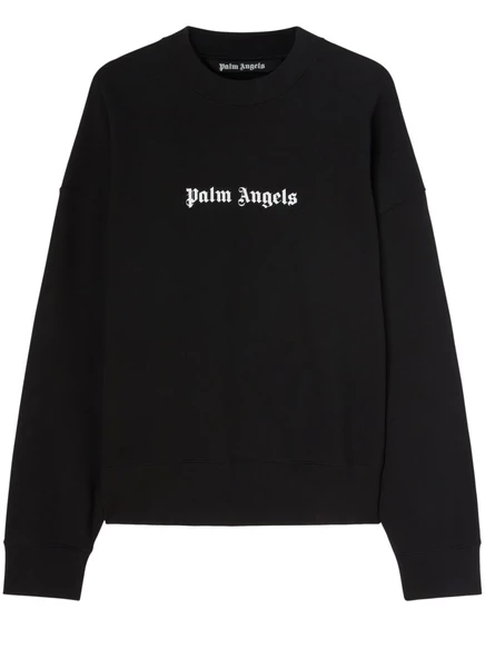 Толстовка с круглым вырезом и логотипом Palm Angels black