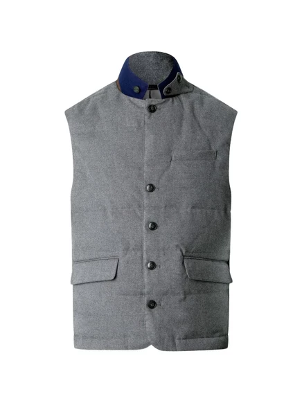 Мужской жилет Hackett London с воротником-стойкой, серый