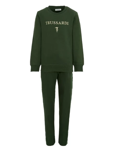 Мальчиковый костюм Trussardi Junior с вышивкой, зеленый