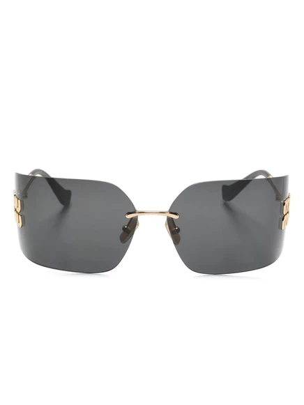 Солнцезащитные очки в прямоугольной оправе Miu Miu Eyewear Runway gold