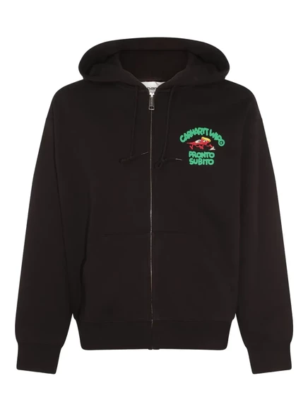 Мужское худи Carhartt WIP Logo на молнии, черное