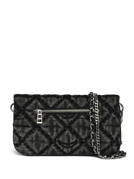 Сумка Zadig&Voltaire со стеганым крылышком, украшенным ремешком-цепочкой black