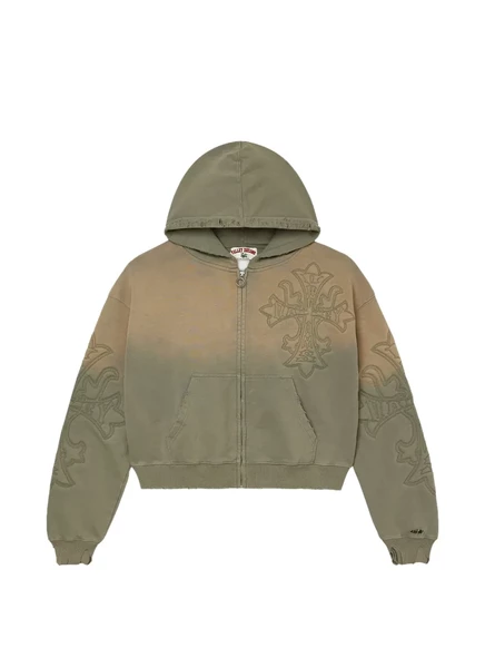 Мужская толстовка Vale Carver с капюшоном и крестом, зеленая