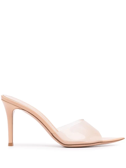 Мюли Gianvito Rossi Elle с прозрачным ремешком длиной 85 мм neutrals