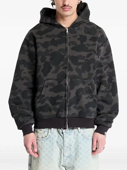 Толстовка на молнии с камуфляжным принтом BATHING APE® black