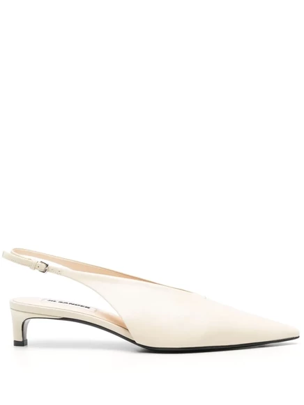 Кожаные туфли-лодочки Jil Sander 40 мм neutrals