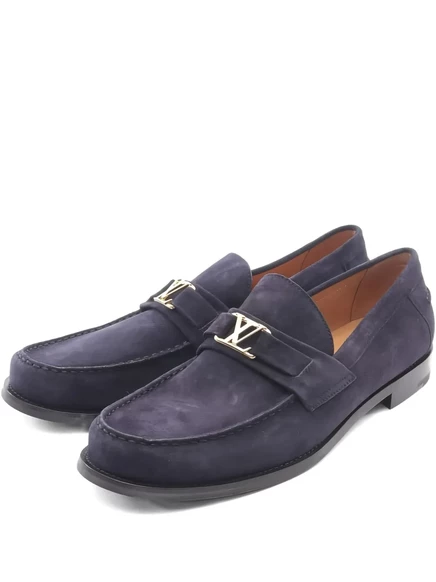 Мужские лоферы Louis Vuitton Pre-Owned замшевые, синие