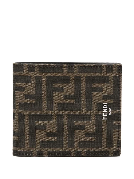 FENDI FF-кошелек из жаккардовой кожи brown